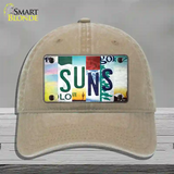 Suns Strip Art Novelty License Plate Hat Tag Unconstructed Cotton / Khaki