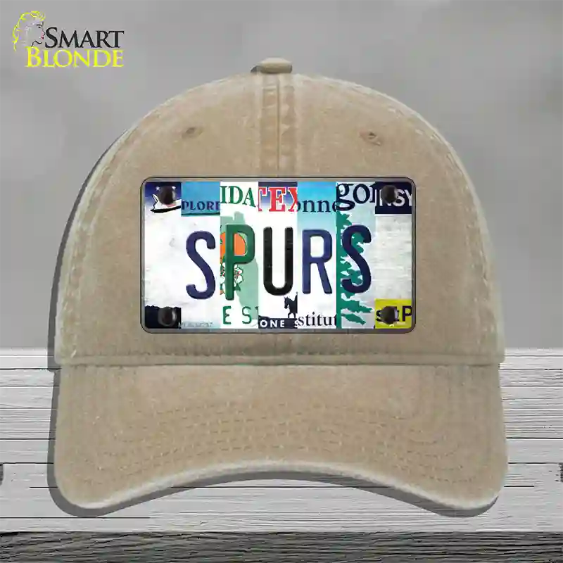 Spurs Strip Art Novelty License Plate Hat Tag Unconstructed Cotton / Khaki