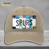 Spurs Strip Art Novelty License Plate Hat Tag Unconstructed Cotton / Khaki