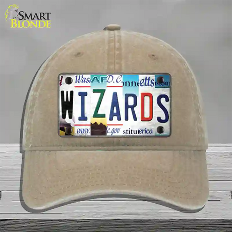 Wizards Strip Art Novelty License Plate Hat Tag Unconstructed Cotton / Khaki