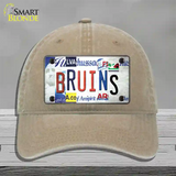 Bruins Strip Art Novelty License Plate Hat Tag Unconstructed Cotton / Khaki