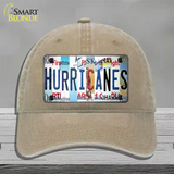 Hurricanes Strip Art Novelty License Plate Hat Tag Unconstructed Cotton / Khaki