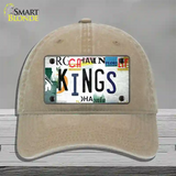 Kings Hockey Strip Art Novelty License Plate Hat Tag Unconstructed Cotton / Khaki