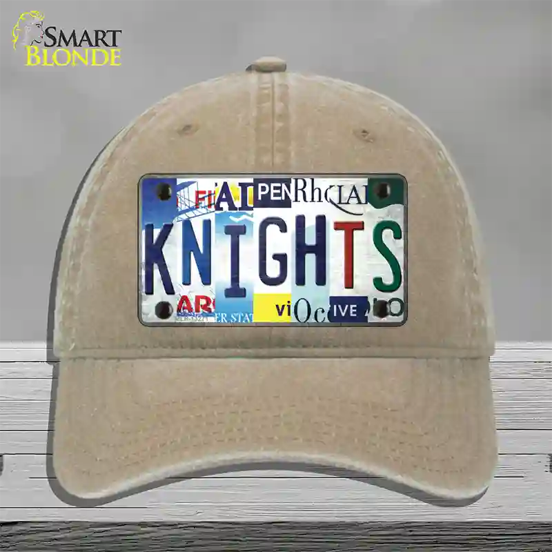 Golden Knights Strip Art Novelty License Plate Hat Tag Unconstructed Cotton / Khaki