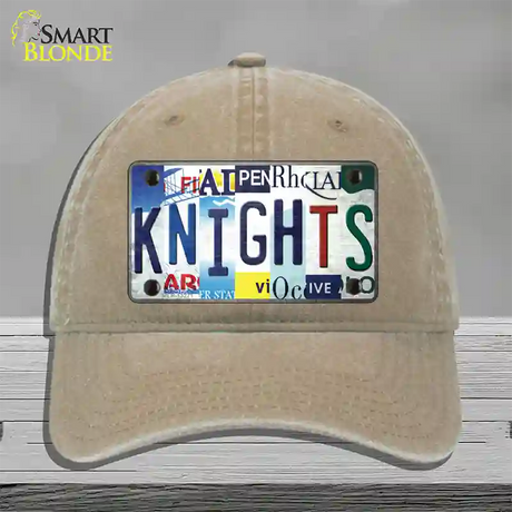 Golden Knights Strip Art Novelty License Plate Hat Tag Unconstructed Cotton / Khaki