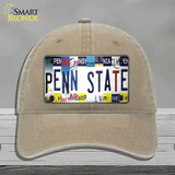 Penn State Strip Art Novelty License Plate Hat Tag Unconstructed Cotton / Khaki