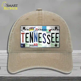 Tennessee Strip Art Novelty License Plate Hat Tag Unconstructed Cotton / Khaki