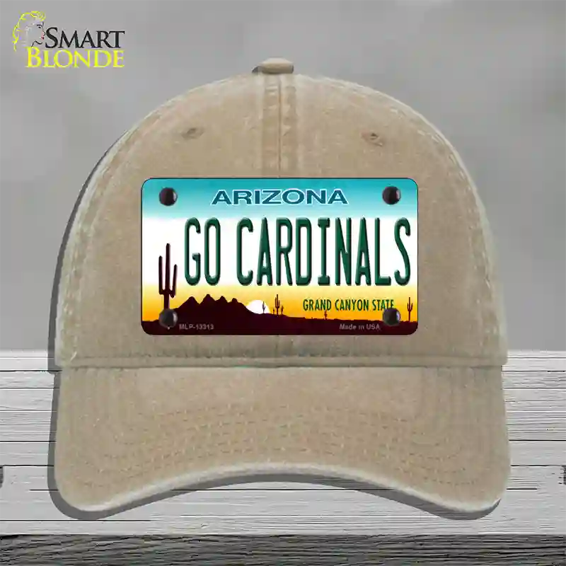 Go Cardinals Novelty License Plate Hat Tag Unconstructed Cotton / Khaki