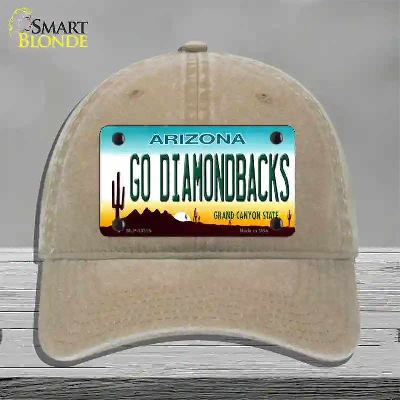 Go Diamondbacks Novelty License Plate Hat Tag Unconstructed Cotton / Khaki