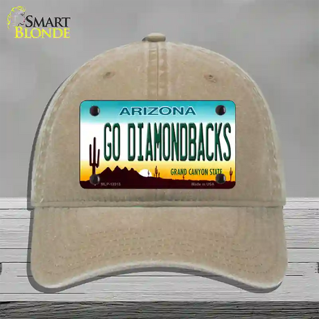 Go Diamondbacks Novelty License Plate Hat Tag Unconstructed Cotton / Khaki