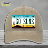 Go Suns Novelty License Plate Hat Tag Unconstructed Cotton / Khaki