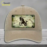 Capricorn Zodiac Novelty License Plate Hat Unconstructed Cotton / Khaki