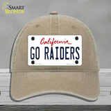 Go Raiders Novelty License Plate Hat Tag Unconstructed Cotton / Khaki