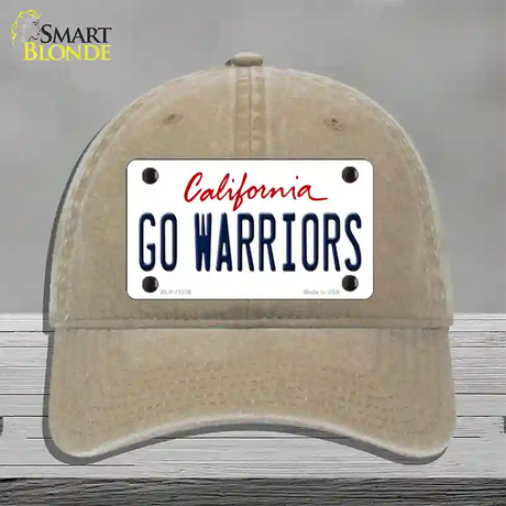 Go Warriors Novelty License Plate Hat Tag Unconstructed Cotton / Khaki