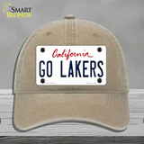 Go Lakers Novelty License Plate Hat Tag Unconstructed Cotton / Khaki