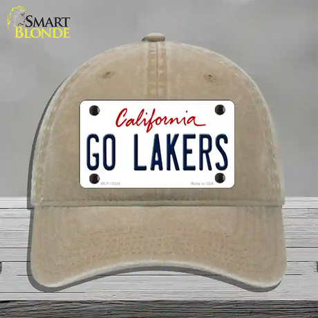 Go Lakers Novelty License Plate Hat Tag Unconstructed Cotton / Khaki