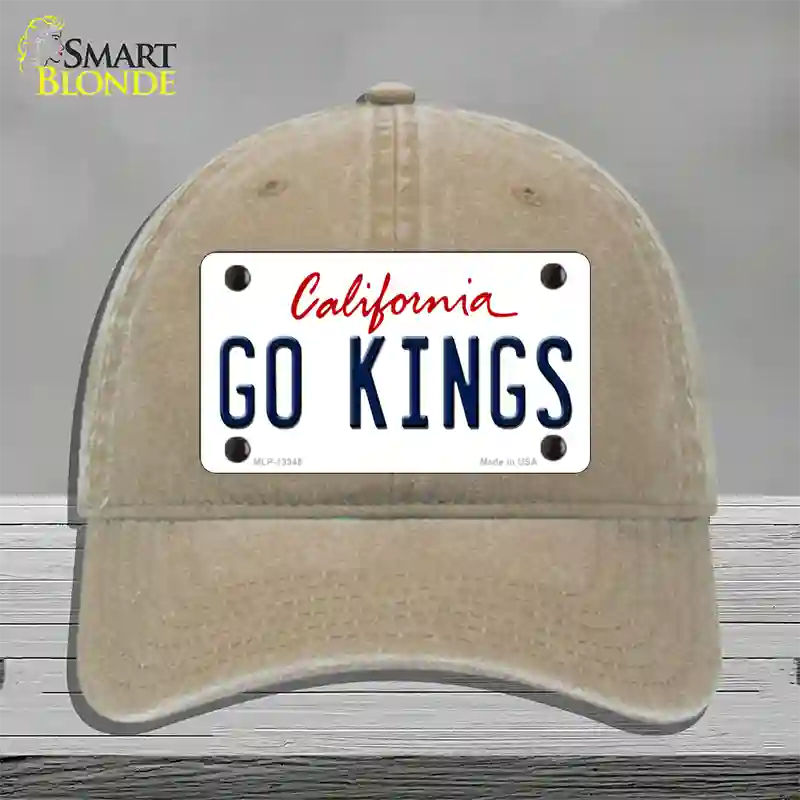 Go Kings Novelty License Plate Hat Tag Unconstructed Cotton / Khaki