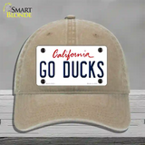 Go Ducks Novelty License Plate Hat Tag Unconstructed Cotton / Khaki