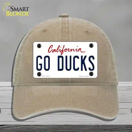 Go Ducks Novelty License Plate Hat Tag Unconstructed Cotton / Khaki