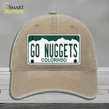 Go Nuggets Novelty License Plate Hat Tag Unconstructed Cotton / Khaki