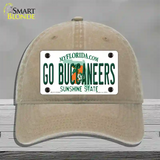 Go Buccaneers Novelty License Plate Hat Tag Unconstructed Cotton / Khaki