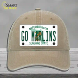 Go Marlins Novelty License Plate Hat Tag Unconstructed Cotton / Khaki