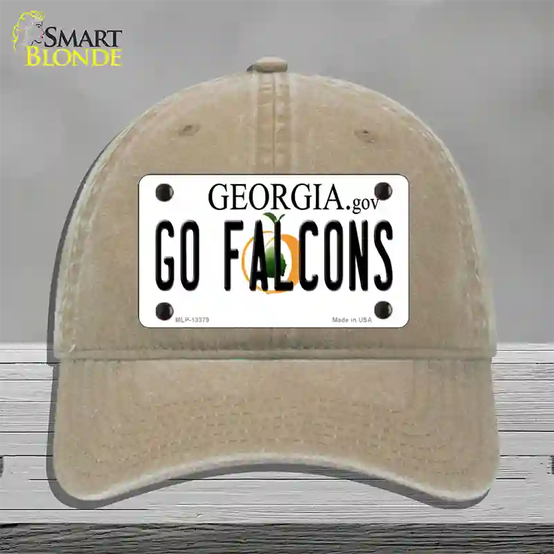 Go Falcons Novelty License Plate Hat Tag Unconstructed Cotton / Khaki