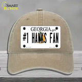 Number 1 Hawks Fan Novelty License Plate Hat Tag Unconstructed Cotton / Khaki