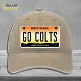 Go Colts Novelty License Plate Hat Tag Unconstructed Cotton / Khaki