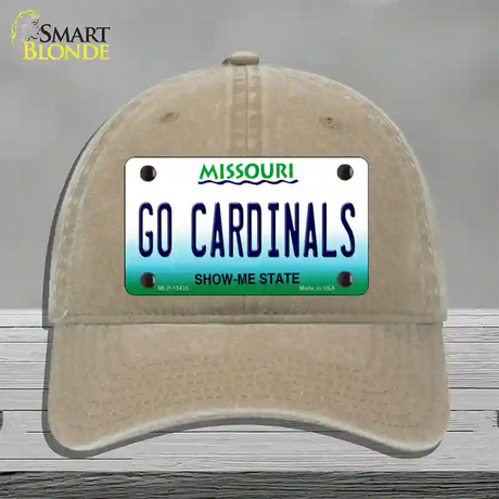 Missouri Plate Go Cardinals Novelty License Plate Hat Tag Unconstructed Cotton / Khaki