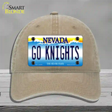 Go Golden Knights Novelty License Plate Hat Tag Unconstructed Cotton / Khaki