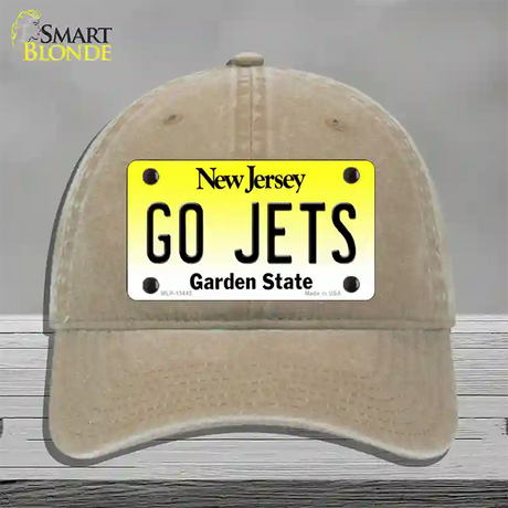 Go Jets Novelty License Plate Hat Tag Unconstructed Cotton / Khaki