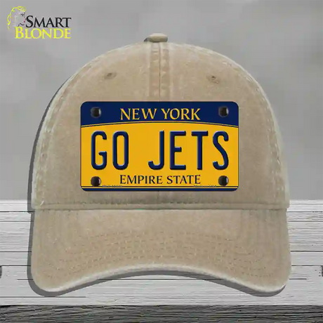 New York Go Jets Novelty License Plate Hat Tag Unconstructed Cotton / Khaki