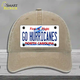 Go Hurricanes Novelty License Plate Hat Tag Unconstructed Cotton / Khaki