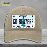 Go Blazers Novelty License Plate Hat Tag Unconstructed Cotton / Khaki