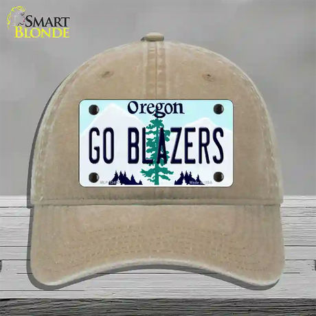 Go Blazers Novelty License Plate Hat Tag Unconstructed Cotton / Khaki