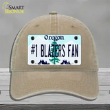 Number 1 Blazers Fan Novelty License Plate Hat Tag Unconstructed Cotton / Khaki