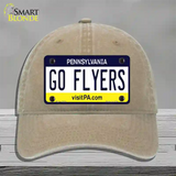 Go Flyers Novelty License Plate Hat Tag Unconstructed Cotton / Khaki