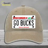 Go Bucks Novelty License Plate Hat Tag Unconstructed Cotton / Khaki