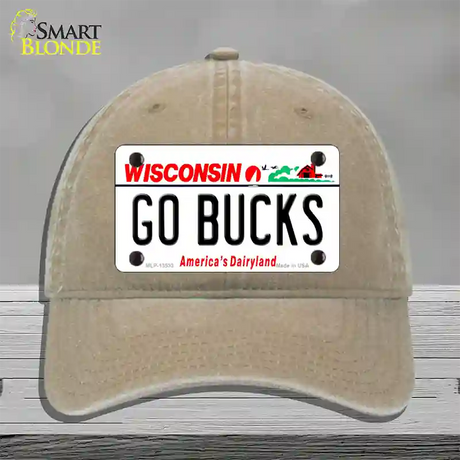 Go Bucks Novelty License Plate Hat Tag Unconstructed Cotton / Khaki