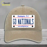 Go Nationals Novelty License Plate Hat Tag Unconstructed Cotton / Khaki