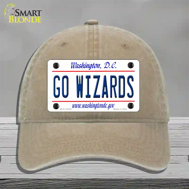 Go Wizards Novelty License Plate Hat Tag Unconstructed Cotton / Khaki