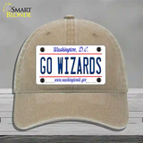 Go Wizards Novelty License Plate Hat Tag Unconstructed Cotton / Khaki