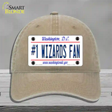 Number 1 Wizards Fan Novelty License Plate Hat Tag Unconstructed Cotton / Khaki