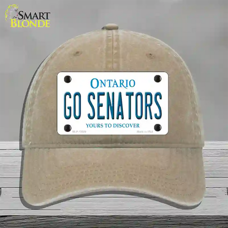 Go Senators Novelty License Plate Hat Tag Unconstructed Cotton / Khaki