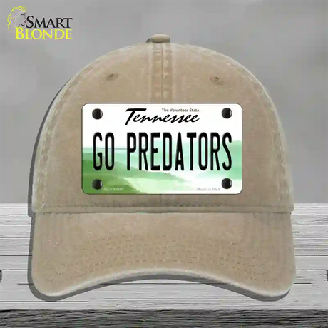 Go Predators Novelty License Plate Hat Tag Unconstructed Cotton / Khaki