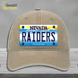 Raiders Nevada Novelty License Plate Hat Tag Unconstructed Cotton / Khaki