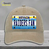 Raiders Fan Nevada Novelty License Plate Hat Tag Unconstructed Cotton / Khaki