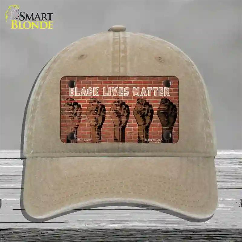 Black Lives Matter Fists Novelty License Plate Hat Tag Unconstructed Cotton / Khaki