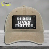 Black Lives Matter Faded Novelty License Plate Hat Tag Unconstructed Cotton / Khaki